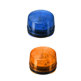 Maxbell 2pcs 12V Round Safety Alarm Security Post Caution Flash Warning LED Light