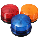 Maxbell 2pcs 12V Round Safety Alarm Security Post Caution Flash Warning LED Light