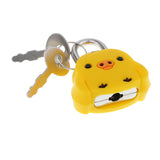 Maxbell 2 Set Lovely Cartoon Doll Animals Small Padlock Security Lock with Keys