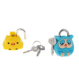 Maxbell 2 Set Lovely Cartoon Doll Animals Small Padlock Security Lock with Keys