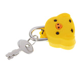 Maxbell 2 Set Lovely Cartoon Doll Animals Small Padlock Security Lock with Keys