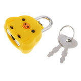 Maxbell 2 Set Lovely Cartoon Doll Animals Small Padlock Security Lock with Keys