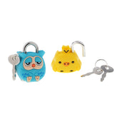 Maxbell 2 Set Lovely Cartoon Doll Animals Small Padlock Security Lock with Keys