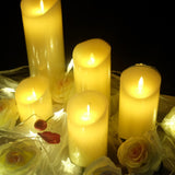 Maxbell 12Pcs Romantic LED Flameless Swing Flickering Simulation Candle Light 15cm