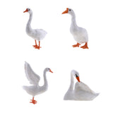 Maxbell 4pcs Garden Decor Artificial Simulated Swan Ornament Art Figurine Display