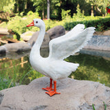 Maxbell 4pcs Garden Decor Artificial Simulated Swan Ornament Art Figurine Display