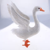 Maxbell 4pcs Garden Decor Artificial Simulated Swan Ornament Art Figurine Display