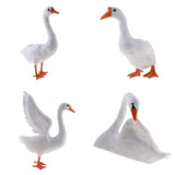 Maxbell 4pcs Garden Decor Artificial Simulated Swan Ornament Art Figurine Display