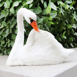 Maxbell 4pcs Garden Decor Artificial Simulated Swan Ornament Art Figurine Display