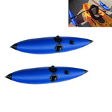 Maxbell Pack 2 Performance Blue PVC Kayak Canoe Standing Inflatable Outrigger Stabilizer Float with 2x Pole Mount Bracket Kit Accessories