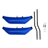 Maxbell Pack 2 Performance Blue PVC Kayak Canoe Standing Inflatable Outrigger Stabilizer Float with 2x Pole Mount Bracket Kit Accessories