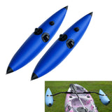 Maxbell Pack 2 Performance Blue PVC Kayak Canoe Standing Inflatable Outrigger Stabilizer Float with 2x Pole Mount Bracket Kit Accessories