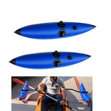 Maxbell Pack 2 Performance Blue PVC Kayak Canoe Standing Inflatable Outrigger Stabilizer Float with 2x Pole Mount Bracket Kit Accessories