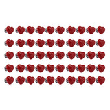 Maxbell 50Pcs Heart Shaped Ceramic Door Drawer Bin Handle Pull Knob Hardware Red S