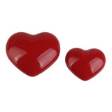 Maxbell 50Pcs Heart Shaped Ceramic Door Drawer Bin Handle Pull Knob Hardware Red S