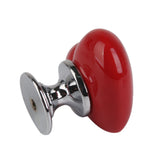 Maxbell 50Pcs Heart Shaped Ceramic Door Drawer Bin Handle Pull Knob Hardware Red S