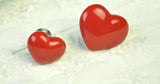 Maxbell 50Pcs Heart Shaped Ceramic Door Drawer Bin Handle Pull Knob Hardware Red S