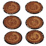 Maxbell 6pcs Zen Blue Cloth Tea Coaster TeaPot Holder Insulation Saucer Bamboo Mat