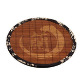 Maxbell 6pcs Zen Blue Cloth Tea Coaster TeaPot Holder Insulation Saucer Bamboo Mat