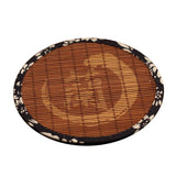 Maxbell 6pcs Zen Blue Cloth Tea Coaster TeaPot Holder Insulation Saucer Bamboo Mat