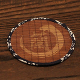Maxbell 6pcs Zen Blue Cloth Tea Coaster TeaPot Holder Insulation Saucer Bamboo Mat