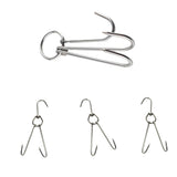 Maxbell 4pcs Stainless Swivel Meat Hook Rings Butcher Hooks Kitchen Tool 0.45x34cm