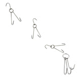 Maxbell 4pcs Stainless Swivel Meat Hook Rings Butcher Hooks Kitchen Tool 0.45x34cm