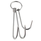 Maxbell 4pcs Stainless Swivel Meat Hook Rings Butcher Hooks Kitchen Tool 0.45x34cm