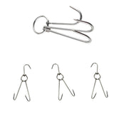 Maxbell 4pcs Stainless Swivel Meat Hook Rings Butcher Hooks Kitchen Tool 0.45x34cm