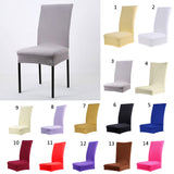 Maxbell 4Pcs Solid Color Polyester Spandex Dining Stool Chair Cover Slipcover Purple