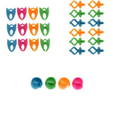 Maxbell 28 Pieces Mixed Colors Silicone Bobbin Holders Clips Clamp Thread Spool Hugger Sewing Tools