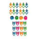 Maxbell 28 Pieces Mixed Colors Silicone Bobbin Holders Clips Clamp Thread Spool Hugger Sewing Tools