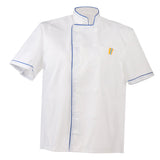 Maxbell 2/pack White Short Sleeves Chef Uniform Summer Restaurant Hotel Kitchen Uniform for Women Men