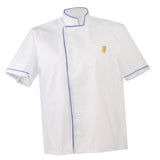 Maxbell 2/pack White Short Sleeves Chef Uniform Summer Restaurant Hotel Kitchen Uniform for Women Men