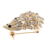 Maxbell 2 Pieces Sparkle Rhinestone Hedgehog Porcupine Shape Animal Brooch Pin