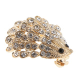 Maxbell 2 Pieces Sparkle Rhinestone Hedgehog Porcupine Shape Animal Brooch Pin