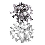 Maxbell 100 Pieces Butterfly Pendant Charms Hair pin Accessories DIY Jewelry Making Silver and Black