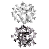 Maxbell 100 Pieces Butterfly Pendant Charms Hair pin Accessories DIY Jewelry Making Silver and Black