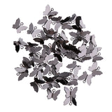 Maxbell 100 Pieces Butterfly Pendant Charms Hair pin Accessories DIY Jewelry Making Silver and Black