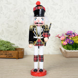 Maxbell 2 Pieces Wooden Handpainted Soldier Nutcracker Toy Xmas Ornament 30CM