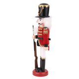 Maxbell 2 Pieces Wooden Handpainted Soldier Nutcracker Toy Xmas Ornament 30CM