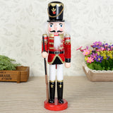 Maxbell 2 Pieces Wooden Handpainted Soldier Nutcracker Toy Xmas Ornament 30CM