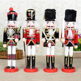 Maxbell 2 Pieces Wooden Handpainted Soldier Nutcracker Toy Xmas Ornament 30CM