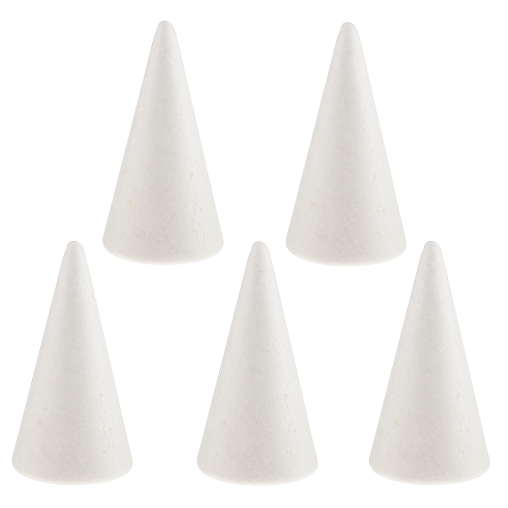Maxbell 10 Pieces 100mm 150mm Polystyrene Styrofoam Foam Christmas Tree Base Material for DIY Crafts Christmas Decoration