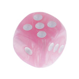 Maxbell 10pcs/Pack Plastic Six Sided Dice D6 for Party Bar Game Accessory Pink