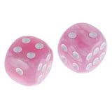 Maxbell 10pcs/Pack Plastic Six Sided Dice D6 for Party Bar Game Accessory Pink