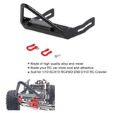 Maxbell 2leds RC Car Lights+Steel Front Bumper Bull Bar with Shackles for 1/10 RC Model Car Truck