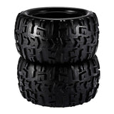 Maxbell Durable 1 Pair Monster Trucks Rubber Tyre with Wheel Rim for 1/8 HSP Savage ZDRacing Refit Parts