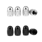 Maxbell 8pcs Silver Black Car Wheel Tire Valve Stem Dust Cap Cover Rust Proof