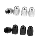 Maxbell 8pcs Silver Black Car Wheel Tire Valve Stem Dust Cap Cover Rust Proof